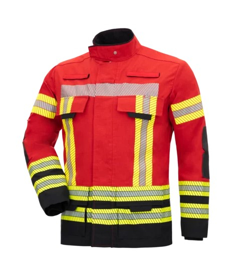 HB- Jacke fr Flchenbrandbekmpfung, Wildfire 2.0, rot/ schwarzblau/ schwarz