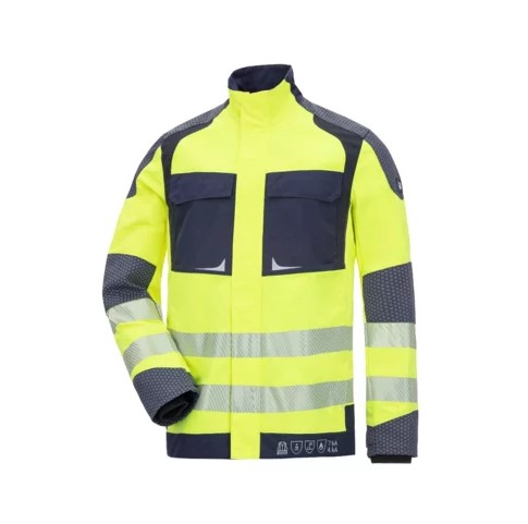 HB- Strlichtbogenschutz- Blouson Kl. 2, 7kA/ 4kA, fuor.gelb/ dunkelblau/ navy