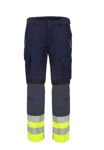 HB- Strlichtbogenschutz- Bundhose 4Energy Kl. 1, 4kA, dunkelblau/ fluor. Gelb/ navy