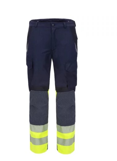 HB- Strlichtbogenschutz- Bundhose 4Energy Kl. 2, 7kA/4kA, dunkelblau/ fluor. Gelb/ navy