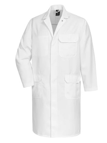 HB-Chemikalienschutz-Herrenmantel, 240 g/m, wei