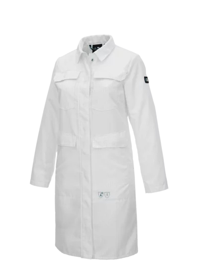 HB-CHEMcomfort antistatik Damenmantel, 1-farbig, wei