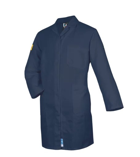 HB-ESD-Produktschutz-Herrenmantel, langarm, 130 g/m, navy