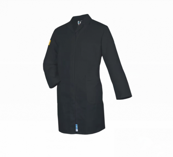 HB-ESD-Produktschutz-Damenmantel, langarm, 130 g/m, schwarz