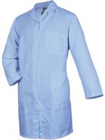 HB-ESD-Produktschutz-Damen-Berufs-Mantel, Arbeits-Kittel, langarm, 130 g/m², pastellblau