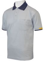 HB-ESD-Produktschutz-Herren-Poloshirt, kurzarm, 160 g/m, silbergrau/navy