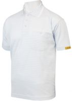 HB-ESD-Produktschutz-Herren-Poloshirt, kurzarm, 160 g/m, wei