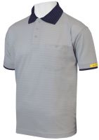 HB-ESD-Produktschutz-Herren-Poloshirt, kurzarm, 170 g/m, silbergrau/navy