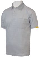 HB-ESD-Produktschutz-Herren-Poloshirt, kurzarm, silbergrau