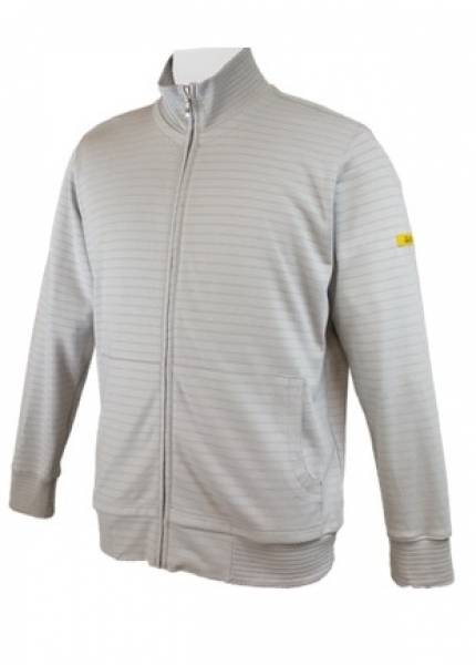 HB-ESD-Produktschutz-Sweatjacke, 300 g/m, silbergrau
