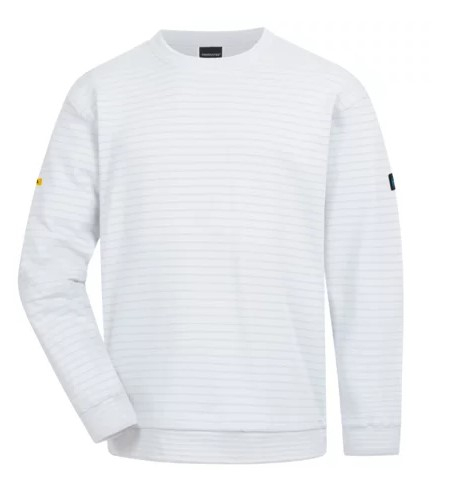 HB-ESD-Produktschutz-Sweatshirt, 300 g/m, weiss