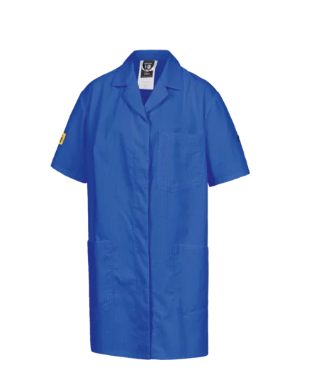 HB-ESD-Damenmantel kurzarm, Naptex, royalblau