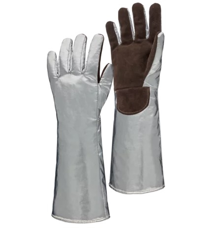HB-5-Finger-Handschuh 440+ Leder, TREME HEAT Accessoires, silber/braun