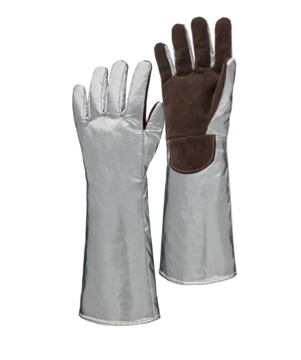 HB-5-Finger-Handschuh 440+ Leder, TREME HEAT Accessoires, silber/braun