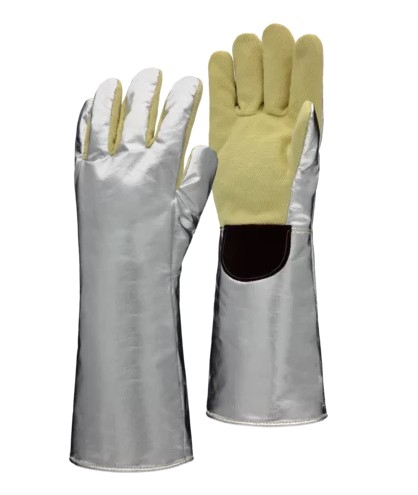 HB-5-Finger-Handschuh 440+ Leder, TREME HEAT Accessoires, silber/braun