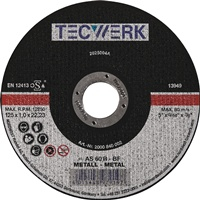 NW-Tecwerk Trennscheibe D125x2,5mm gekrüpft Stahl Bohrung 22,23 mm