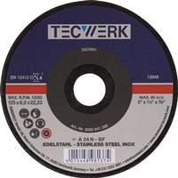 NW-Tecwerk Schruppscheibe INOX D125xS6mm gekrüpft INOX Bohrung 22,23 mm