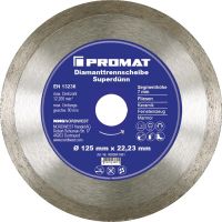 NORDWEST-PROMAT-Trenn-Flex-Schrupp-Scheiben, Diamant-Trennscheibe D.125mm Bohrung 22,23mm Fliesen 7mm