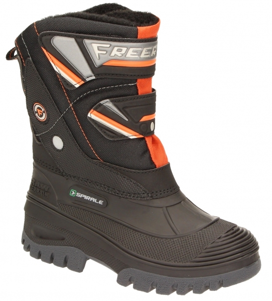 Nora-Kinder-Freizeit-Gummi-Stiefel, Frodo, orange-schwarz