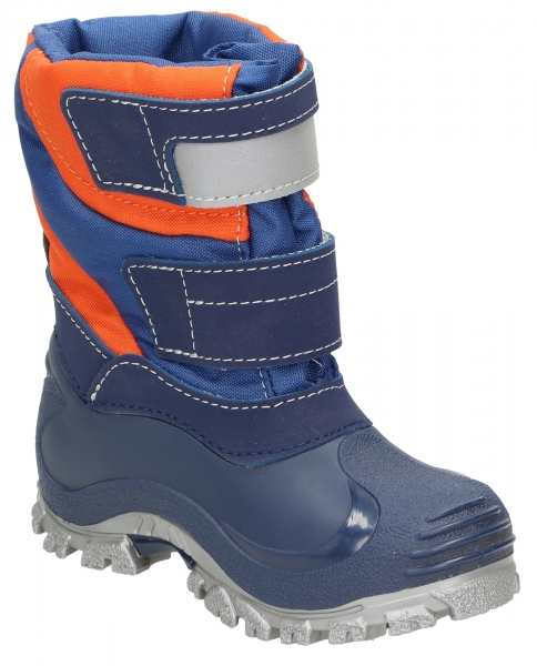 Nora-Kinder-Freizeit-Gummi-Stiefel, Simon, blau-orange