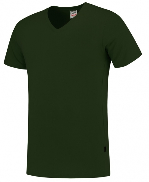 TRICORP-T-Shirts, V-Ausschnitt, Slim Fit, 160 g/m, bottlegreen