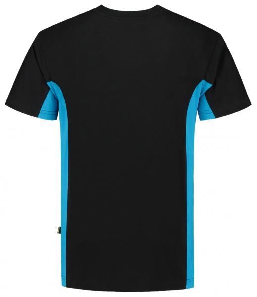 TRICORP-T-Shirt, mit Brusttasche, Bicolor, 190 g/m, black-turquoise