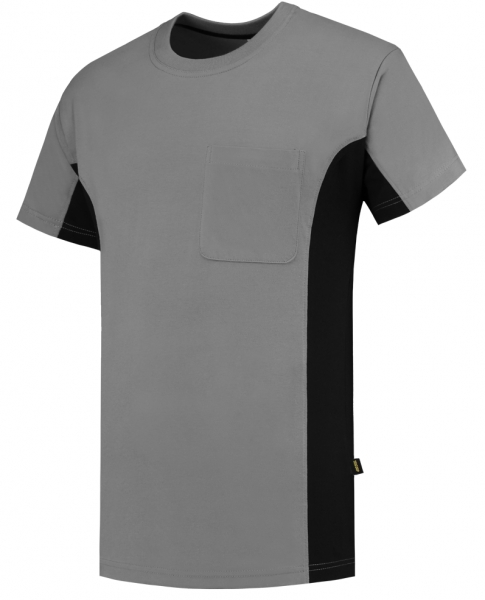 TRICORP-T-Shirt, mit Brusttasche, Bicolor, 190 g/m, grey-black