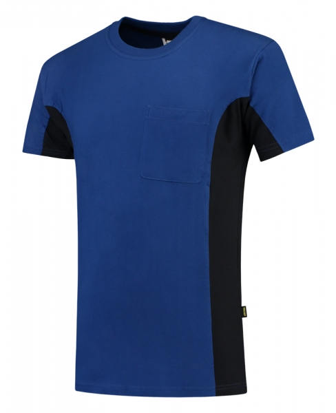 TRICORP-T-Shirt, mit Brusttasche, Bicolor, 190 g/m, royalblue-navy