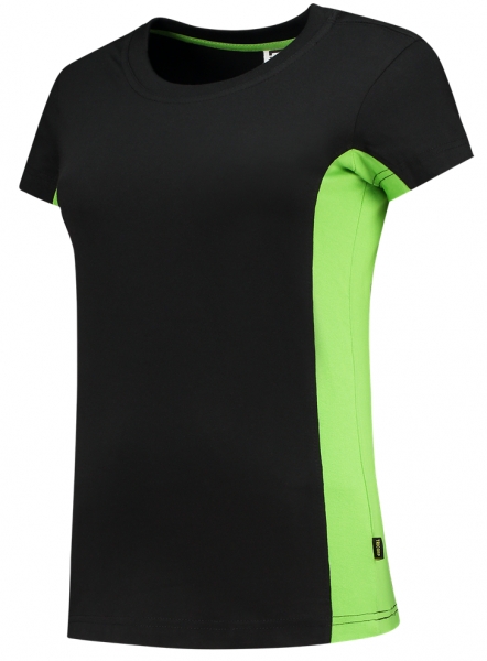 TRICORP-Damen-T-Shirt, Bicolor, 190 g/m, black-lime