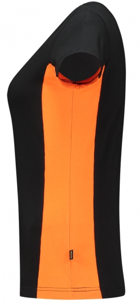 TRICORP-Damen-T-Shirt, Bicolor, 190 g/m, black-orange