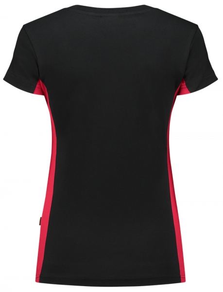 TRICORP-Damen-T-Shirt, Bicolor, 190 g/m, black-red