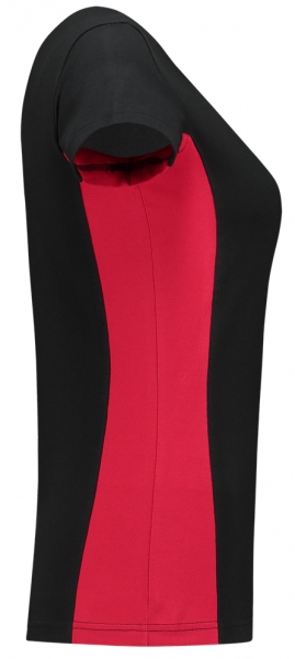 TRICORP-Damen-T-Shirt, Bicolor, 190 g/m, black-red