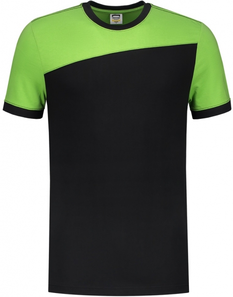 TRICORP-T-Shirt, Basic Fit, Bicolor, Kurzarm, 190 g/m, black-lime