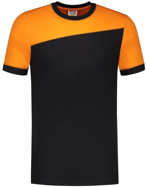 TRICORP-T-Shirt, Basic Fit, Bicolor, Kurzarm, 190 g/m, black-orange