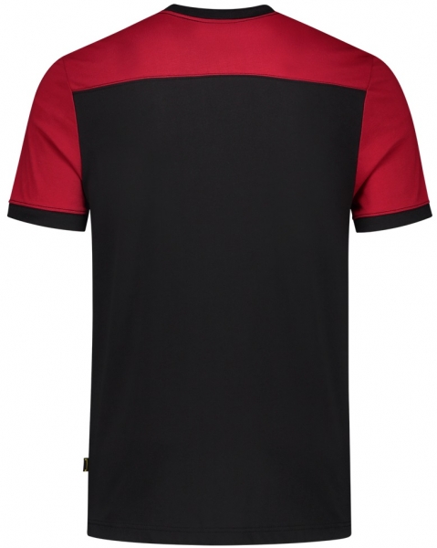 TRICORP-T-Shirt, Basic Fit, Bicolor, Kurzarm, 190 g/m, black-red