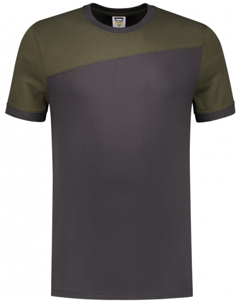 TRICORP-T-Shirt, Basic Fit, Bicolor, Kurzarm, 190 g/m, darkgrey-army