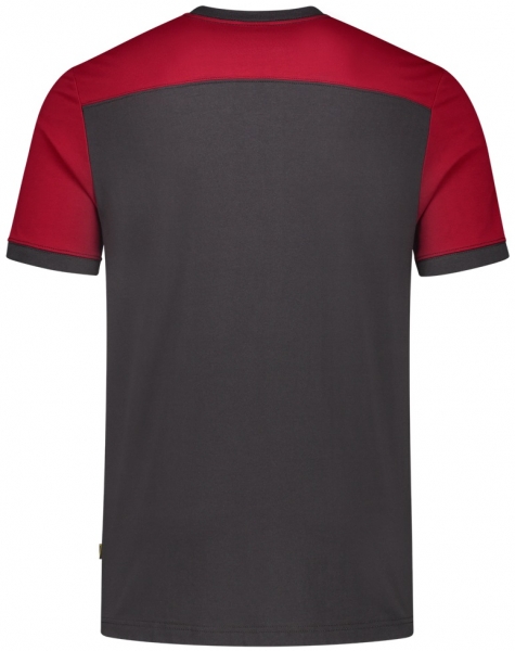 TRICORP-T-Shirt, Basic Fit, Bicolor, Kurzarm, 190 g/m, darkgrey-red