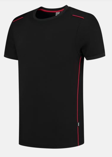 Tricorp T-Shirt Accent, black/red