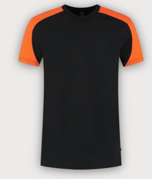Tricorp T-Shirt Bicolor Redefined, Black-Orange