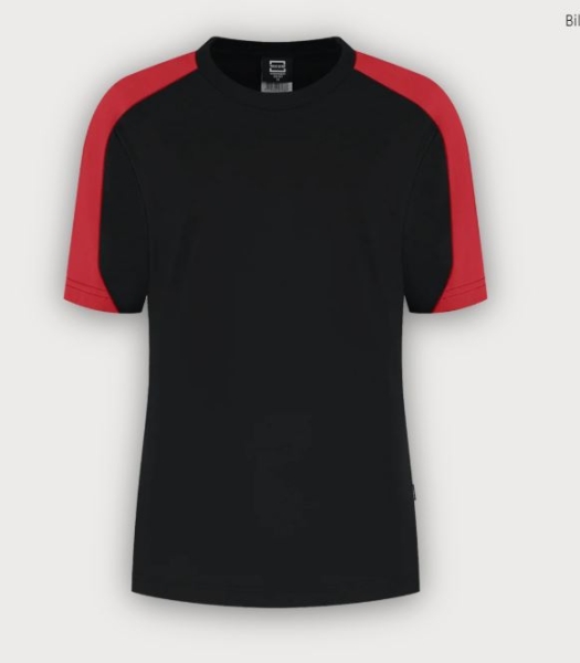 Tricorp T-Shirt Bicolor Redefined Damen, Black-Brightred