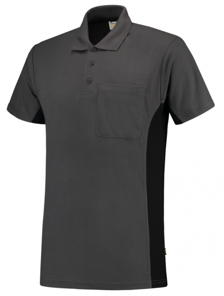 TRICORP-T-Shirt, mit Brusttasche, Bicolor, 180 g/m, darkgrey-black