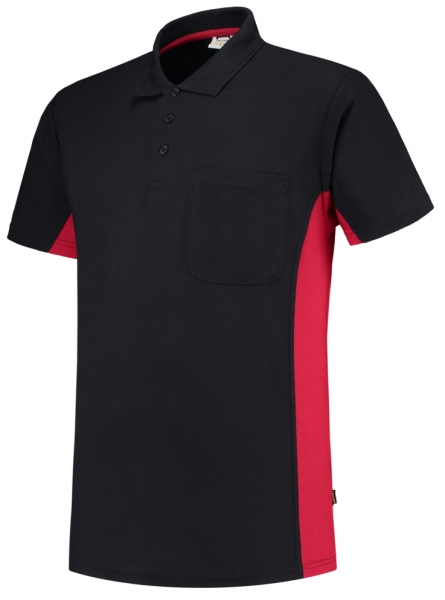 TRICORP-T-Shirt, mit Brusttasche, Bicolor, 180 g/m, navy-red
