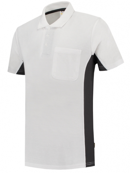 TRICORP-T-Shirt, mit Brusttasche, Bicolor, 180 g/m, white-darkgrey