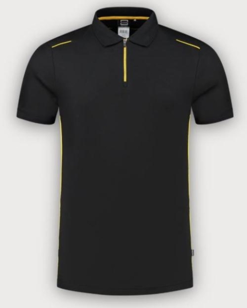 Tricorp Poloshirt Accent, Black-Yellow