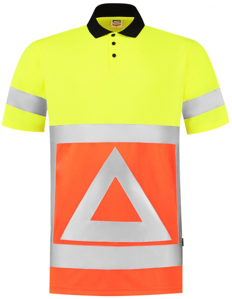 TRICORP-Warnschutz-Poloshirt, Verkehrsregler, warnorange/warngelb