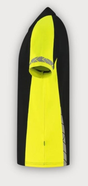 Tricorp Poloshirt Reflective Redefined, Black-Fluor Yellow