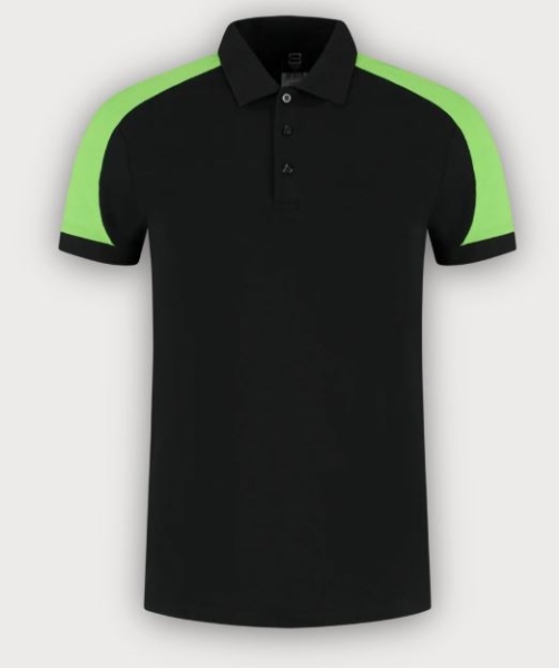 Tricorp Poloshirt Bicolor Redefined, Black-Lime