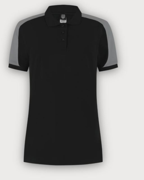 Tricorp Poloshirt Bicolor Redefined Damen, Black-Grey