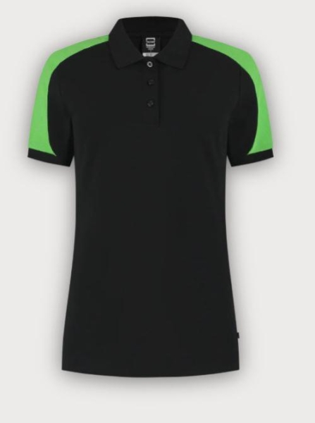 Tricorp Poloshirt Bicolor Redefined Damen, Black-Lime