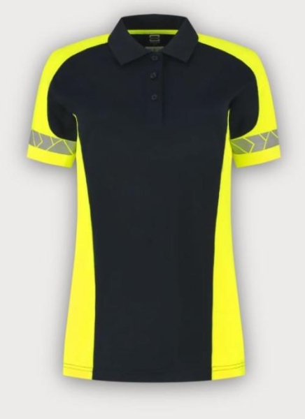 Tricorp Warnschutz Poloshirt Reflective Redefined Damen, Ink-Fluor Yellow